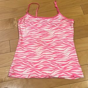 Pink and white tank top size large from ambiance appeal